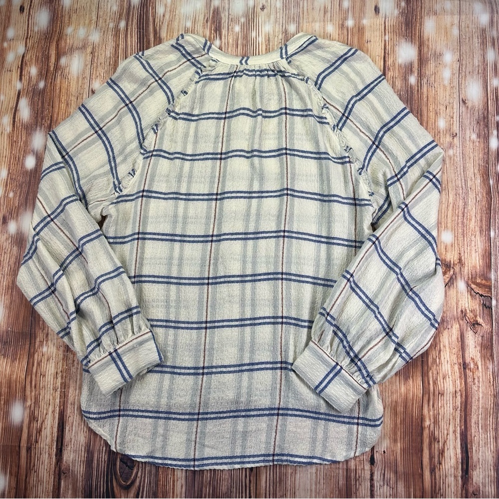 Anthropology Pilcro Relaxed Plaid Buttondown Shirt Size Large - Picture 3 of 13